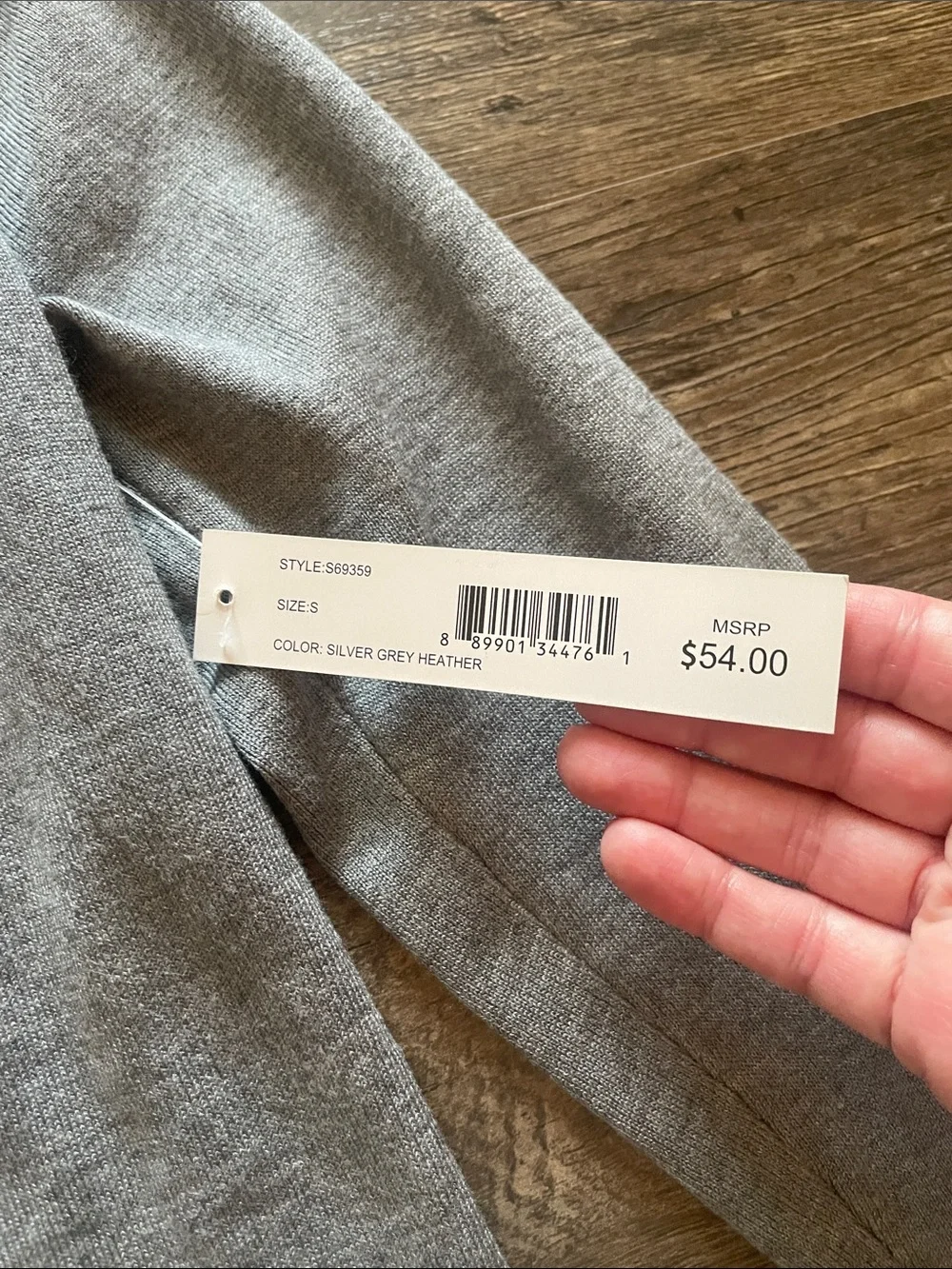 Isela Light Gray Open-Front Cardigan with Ruffle Cuffs Size Small - Picture 3 of 8